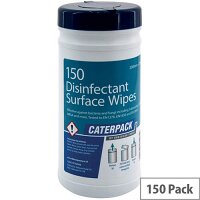 Caterpack Pack of 150 Disinfectant Surface Wipes RY30006