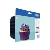 Brother LC123 Ink Cartridge Multipack - Black, Yellow, Cyan, Magenta, Original Blister Pack - for Brother DCP-J100, J105, J132, J152, J552, J752, MFC-J245, J470, J650, J6520, J6720, J6920 - Brother LC 123