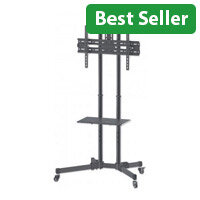 Manhattan TV & Monitor Mount Trolley Stand - 37” to 65” Screen - Black - VESA Compatible - 200x200 to 600x400mm - Max 40kg 