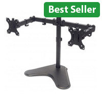 Manhattan Dual Monitor Desk Mount - Supports 10″-27″ Displays, VESA 75x75 to 100x100 mm