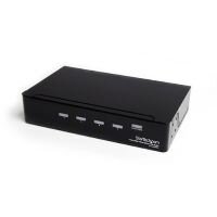 StarTech.com 4-port HDMI splitter and signal amplifier, HDMI, 4x HDMI, 1920 x 1200 pixels, Black, Steel, 1280 x 1024 (SXGA),1600 x 1200 (UXGA),1920 x 1080 (HD 1080),1920 x 1200 (WUXGA),640 x 480 (VGA)
