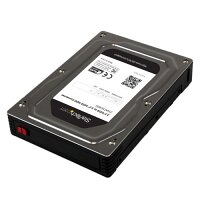 StarTech.com 2.5Inch to 3.5Inch SATA Aluminum Hard Drive Adapter Enclosure with SSD / HDD Height up to 12.5mm, 8.89 cm (3.5 Inches), Storage drive tray, 2.5 Inches, 12.5 mm, 6 Gbit/s, Black, Silver