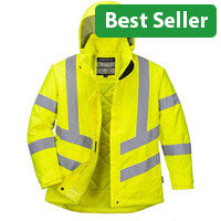 Portwest LW74 Women's Hi-Vis Winter Jacket - Yellow, Medium, Waterproof & Reflective for Outdoor Work