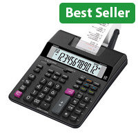Casio HR-200RCE Printing Calculator Desktop Black HR-200RCE-W-EC