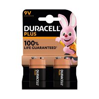 Duracell Plus 9V Alkaline Battery - 2-Pack, Reliable for Everyday Devices