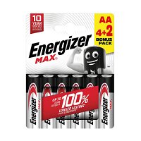 Energizer Max AA Batteries - Pack of 6, Reliable Power for Everyday Devices - E303328500