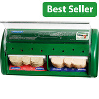 Click Medical Salvequick Plaster Dispenser Green with Waterproof and Fabric Plasters Ref CM0540