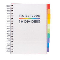 Pukka Pads B5 Project Book - 10 Dividers, White Cover 9603-PB