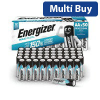 Energizer Max Plus AA Alkaline Batteries (Pack of 50) E303865500