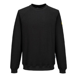 Portwest AS24 Anti-Static ESD Sweatshirt Black Size XXL