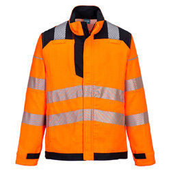 Portwest FR72 Flame Resistant Anti-Static Hi-Vis Sweatshirt Orange/Black Size XXXL