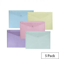 Snopake Reborn Polyfile A4 Assorted (Pack of 5) 15912