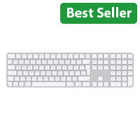 Apple Magic keyboard with Numeric Keypad Universal USB + Bluetooth QWERTY UK English White