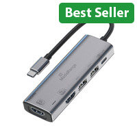 Mediarange USB Type-C 5-In-1 Multiport Adapter Silver MRCS511