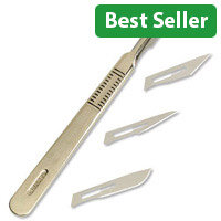 Swordfish Metal Scalpel No. 3 Handle Nickel-plated with 4 Blades