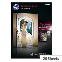 HP A4 Premium Plus Inkjet Photo Paper Glossy 300gsm (Pack of 20) HP A4 Premium Plus Inkjet Photo Paper Glossy 300gsm (Pack of 20)