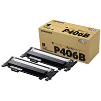 Samsung CLT-P406B Black Standard Yield Toner Cartridges Pack of 2 SU374A Samsung CLT-P406B Black Standard Yield Toner Cartridges Pack of 2 SU374A