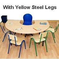 Horse Shoe Primary School Table 1200x1800x550mm Yellow #PSD Horse Shoe Primary School Table 1200x1800x550mm Yellow #PSD