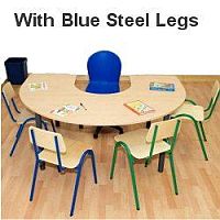 Horse Shoe Primary School Table 1200x1800x650mm Blue #PSD Horse Shoe Primary School Table 1200x1800x650mm Blue #PSD