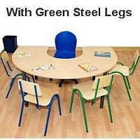 Horse Shoe Primary School Table 1200x1800x700mm Green #PSD Horse Shoe Primary School Table 1200x1800x700mm Green #PSD
