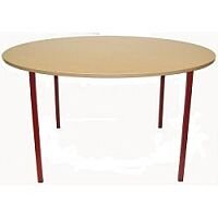 Round Primary School Classroom Table Beech/Red 1200x600mm #PSD Round Primary School Classroom Table Beech/Red 1200x600mm #PSD
