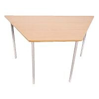 Trapezoidal Preschool Tables Beech White Frame 1200x600x600x500mm #PSD Trapezoidal Preschool Tables Beech White Frame 1200x600x600x500mm #PSD