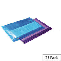 Rapesco A4 Zippi Bag with Metal Zip Pack of 25 Assorted 0798 Rapesco A4 Zippi Bag with Metal Zip Pack of 25 Assorted 0798