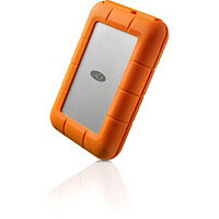 LaCie Rugged USB-C external hard drive 1000 GB Orange, Silver