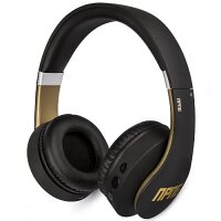 Veho Wired/Wireless Over-the-head Headset - Matte Black, Gold Trim - 1000 cm - Bluetooth Veho Wired/Wireless Over-the-head Headset - Matte Black, Gold Trim - 1000 cm - Bluetooth