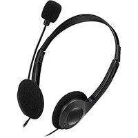 Adesso Xtream H4 - Stereo Headphone/Headset with Microphone, Headset, Head-band, Office/Call center, Black, Binaural, Rotary