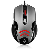 Adesso Multi-Color 6-Button Gaming Mouse, Right-hand, Optical, USB Type-A, 3200 DPI, Black, Grey