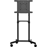 StarTech.com Mobile TV Cart - Portable Rolling TV Stand for 37-70 Inches VESA Display (154lb/70kg) - TV Stand w/Shelf & Storage Compartment - Rotate/Tilt Display - Universal TV Mount on Wheels, 177.8 cm (70 Inches), 200 x 200 mm, 600 x 400 mm, 0 - 5, 90, 