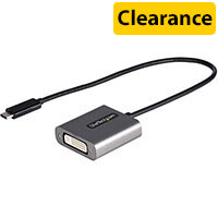 StarTech.com USB C to DVI Adapter - 1920x1200p USB-C to DVI-D Adapter Dongle - USB Type C to DVI Display/Monitor - Video Converter - Thunderbolt 3 Compatible - 12 Inches Long Attached Cable