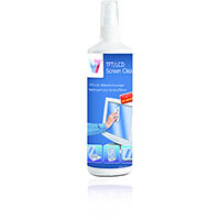 V7 Spray Cleaner for Screens, Equipment cleansing pump spray, LCD/TFT/Plasma, 250 ml, White V7 Spray Cleaner for Screens, Equipment cleansing pump spray, LCD/TFT/Plasma, 250 ml, White
