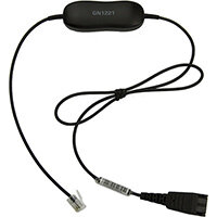 Jabra GN1221 Telephone Cable - Quick Disconnect to RJ-9 Cable Adapter - for Desk Office Telephones - Colour: Black 88007-99 Jabra GN1221 Telephone Cable - Quick Disconnect to RJ-9 Cable Adapter - for Desk Office Telephones - Colour: Black 88007-99