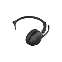 Jabra Evolve2 65 MS Wireless Over-the-head Mono Headset MS - Supra-aural - Bluetooth - Noise Cancelling Microphone - Black