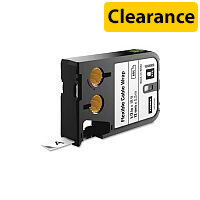 Dymo Label Tape 12 mm Width x 5.50 m Length Black on White Nylon