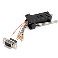 StarTech.com DB9 to RJ45 Modular Adapter - F/F, DB-9, RJ-45, Black StarTech.com DB9 to RJ45 Modular Adapter - F/F, DB-9, RJ-45, Black