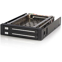 StarTech.com 2 Drive 2.5in Trayless Hot Swap SATA Mobile Rack Backplane, 8.89 cm (3.5 Inches), Bezel panel, 2.5 Inches, Serial ATA, Serial ATA II, Serial ATA III, 9.5 mm, Activity, Power