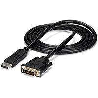 StarTech.com 6ft (1.8m) DisplayPort to DVI Cable - DisplayPort to DVI Adapter Cable 1080p Video - DisplayPort to DVI-D Cable Single Link - DP to DVI Monitor Cable - DP 1.2 to DVI Converter, 1.8 m, DisplayPort, DVI-D, Male, Male, Straight