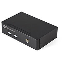 StarTech.com 2 Port USB HDMI KVM Switch with Audio and USB 2.0 Hub, 1920 x 1200 pixels, Full HD, 18 W, Black