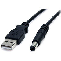 StarTech.com USB to 5.5mm Power Cable - Type M Barrel - 3 ft, 0.9 m, USB A, Barrel type M
