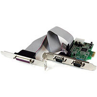 StarTech.com 2S1P Native PCI Express Parallel Serial Combo Card with 16550 UART, PCIe, Serial, PCIe 1.0a, RS-232, Green, Stainless steel, ASIX - MCS9901CV-CC