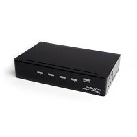 StarTech.com 4-port HDMI splitter and signal amplifier, HDMI, 4x HDMI, 1920 x 1200 pixels, Black, Steel, 1280 x 1024 (SXGA),1600 x 1200 (UXGA),1920 x 1080 (HD 1080),1920 x 1200 (WUXGA),640 x 480 (VGA)
