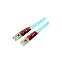 STARTECH 2m Fiber Optic Cable 10 Gb Aqua Multimode Duplex 50/125 LSZH LC/LC OM3 LC to LC Fiber Patch Cable