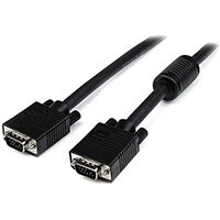 StarTech.com 5m Coax High Resolution Monitor VGA Video Cable - HD15 to HD15 M/M, 5 m, VGA (D-Sub), VGA (D-Sub), Black, Nickel, Male/Male