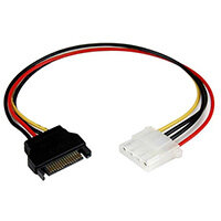 StarTech.com 12in SATA to LP4 Power Cable Adapter - F/M, 0.3048 m, SATA 15-pin, Molex (4-pin), Male/Female, Straight, Straight