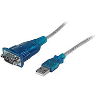 StarTech.com 1 Port USB to RS232 DB9 Serial Adapter Cable - M/M, Grey, 0.43 m, USB 2.0 Type-A, DB-9, Male, Male