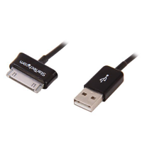 StarTech Cable for Samsung Galaxy Tab - Sync & Charge - 30pin Dock Connector to Standard USB - 3m - Black StarTech Cable for Samsung Galaxy Tab - Sync & Charge - 30pin Dock Connector to Standard USB - 3m - Black