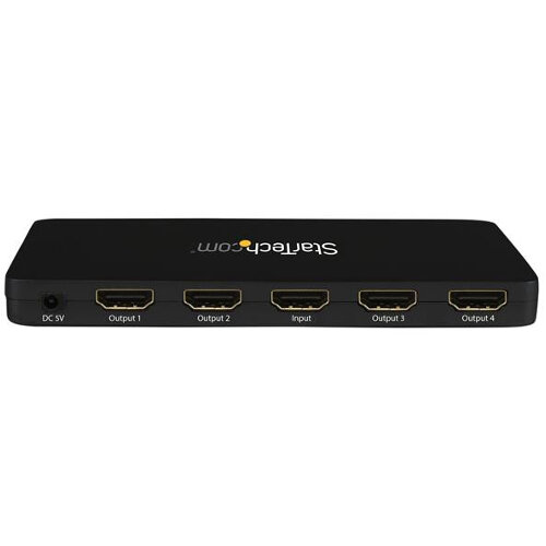 StarTech 4K HDMI 4-Port Video Splitter 1x4 HDMI Splitter w/ Solid Aluminum Housing 4K ST124HD4K StarTech 4K HDMI 4-Port Video Splitter 1x4 HDMI Splitter w/ Solid Aluminum Housing 4K ST124HD4K
